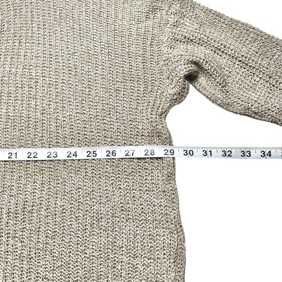 Brandy Melville | Women | Tan Wool Blend Sheer Loose Knit LS Sweater | One Size - Picture 6 of 10